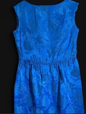 Vintage 60s Blue Sleeveless Dress